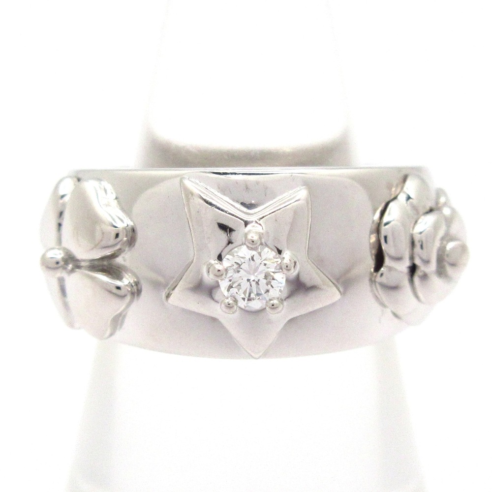 Chanel Three Symbols Ring 18K White Gold Diamond